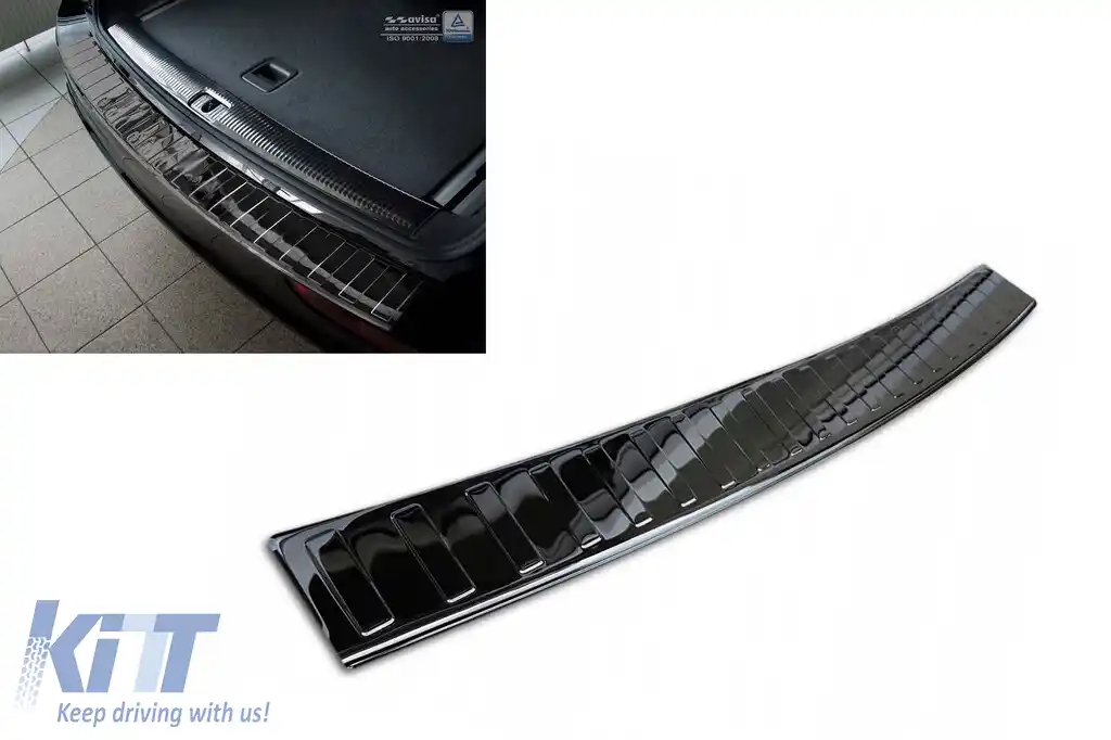 Protector pentru bara spate Avisa potrivit pentru Audi Q5 2008-2012, SQ5 după 2013, lac negru