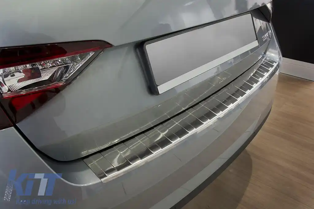 Protector pentru bara spate Avisa potrivit pentru Skoda Superb Liftback 2015-2019, după 2019, crom-image-6211586