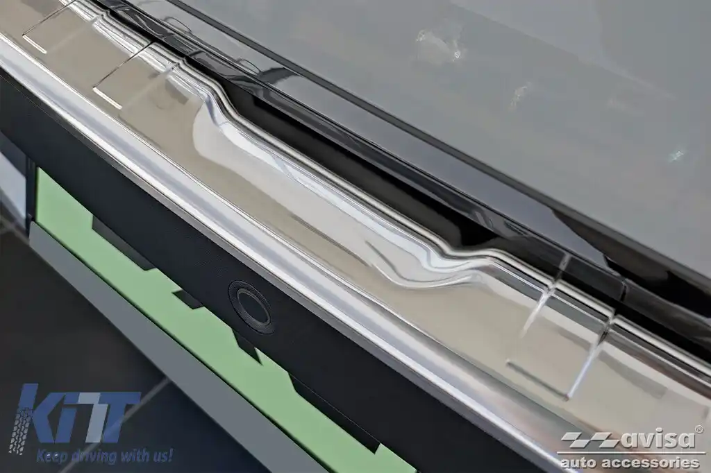 Protector pentru bara spate Avisa potrivit pentru Dacia Spring hatchback după 2021 cu 5 uși, crom-image-6211642