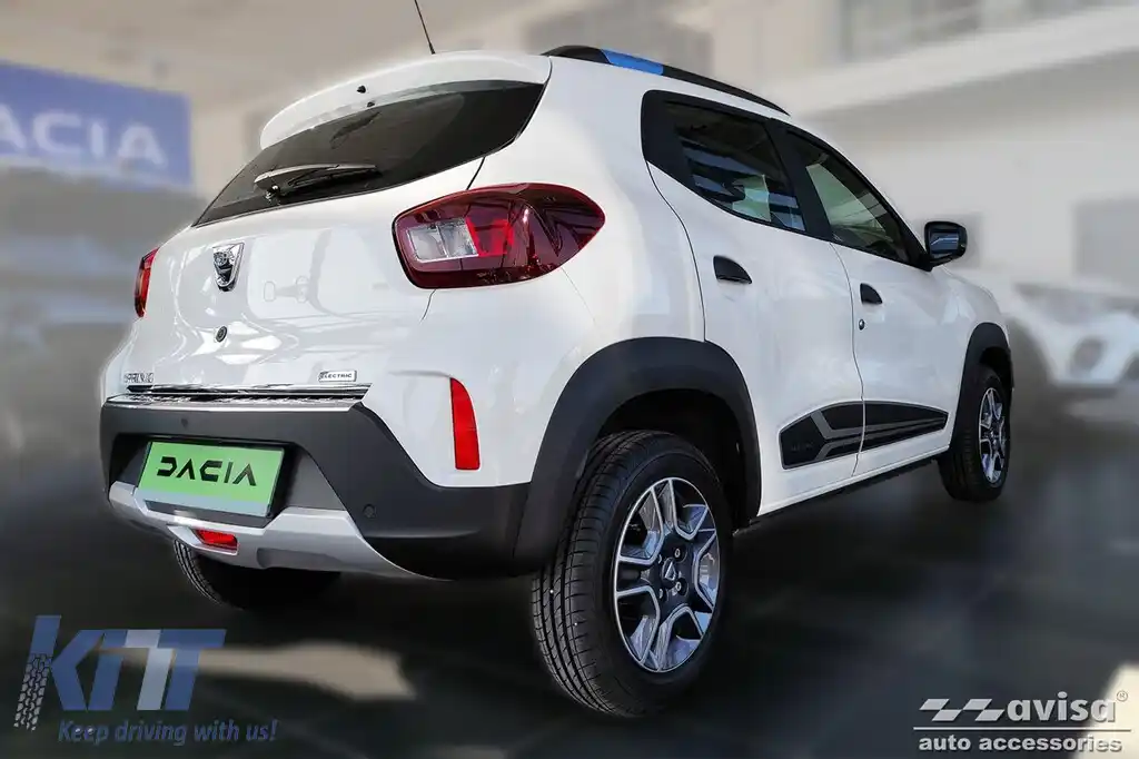 Protector pentru bara spate Avisa potrivit pentru Dacia Spring hatchback după 2021 cu 5 uși, crom-image-6211645