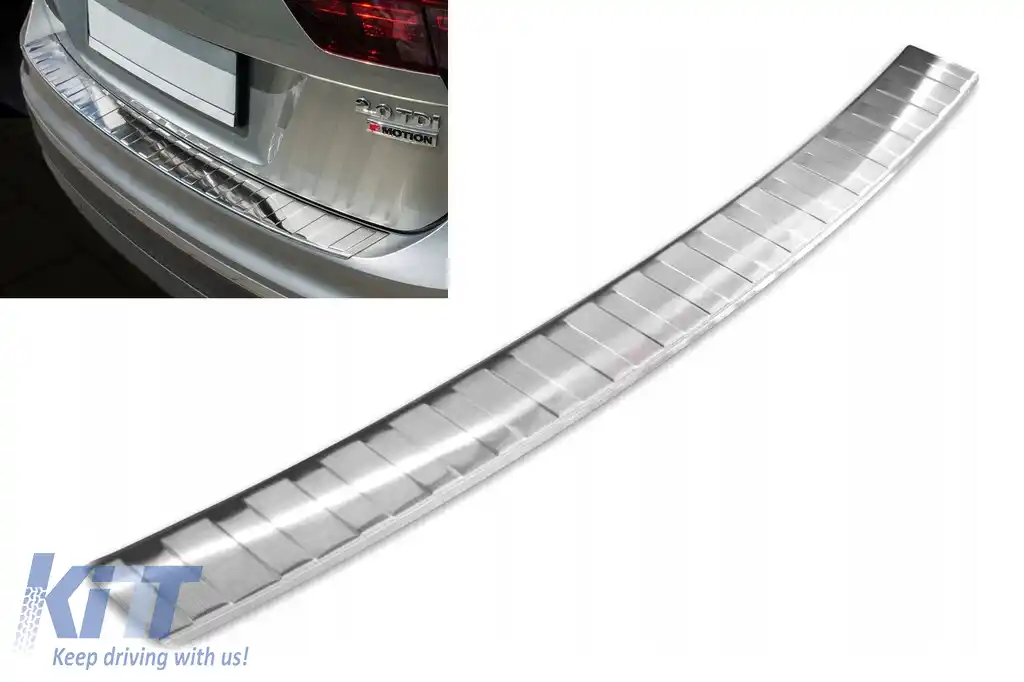 Protector pentru bara spate Avisa potrivit pentru Volkswagen Tiguan, R-line, Allspace 2015-2020, după 2020, eHybrid după 2020, crom