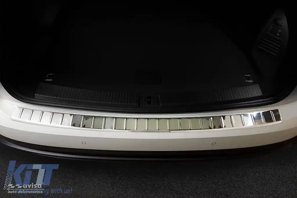 Protector pentru bara spate Avisa potrivit pentru Volkswagen Touareg după 2018, crom-image-6211657