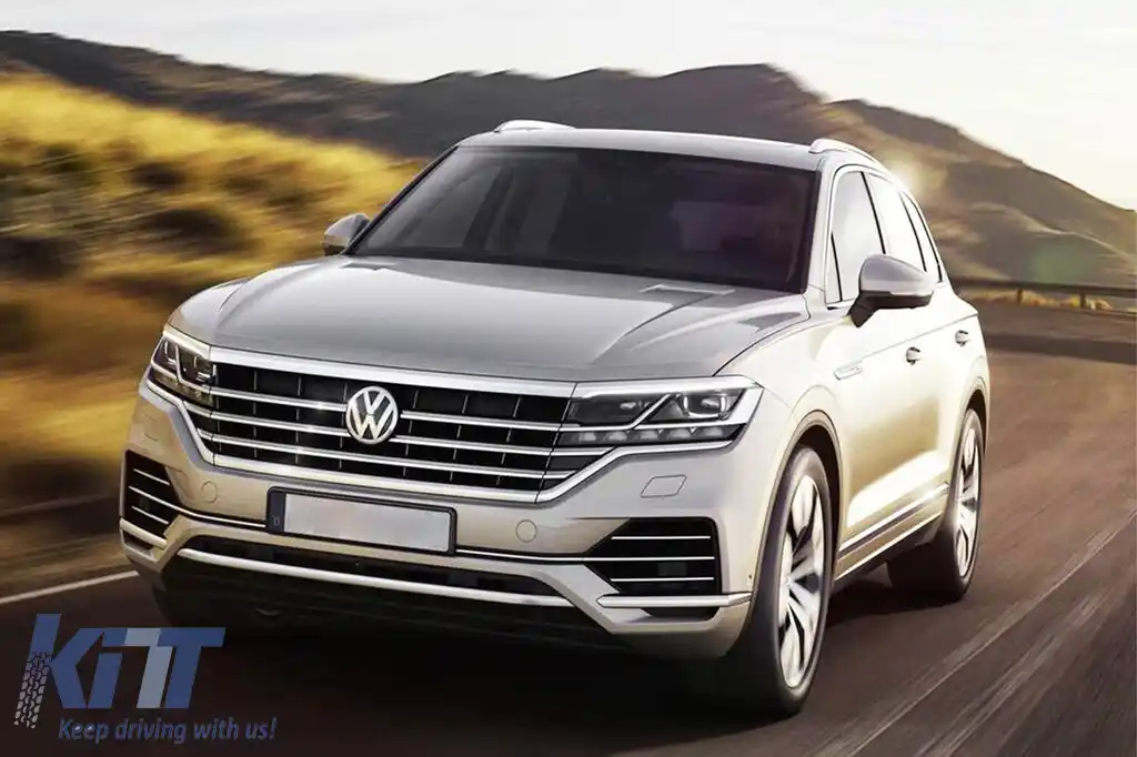 Protector pentru bara spate Avisa potrivit pentru Volkswagen Touareg după 2018, crom-image-6211660