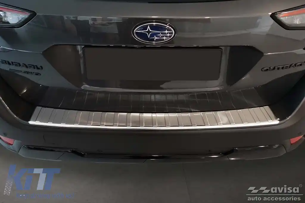 Protector pentru bara spate Avisa potrivit pentru Subaru Outback după 2021, crom-image-6211757