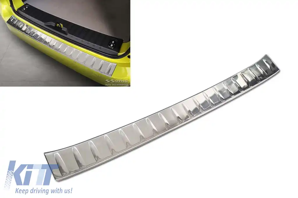 Protector pentru bara spate Avisa potrivit pentru Volkswagen ID Buzz, Cargo după 2022, crom