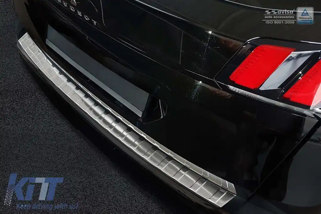 Protector pentru bara spate Avisa potrivit pentru Peugeot 3008 după 2016, crom-image-6211819