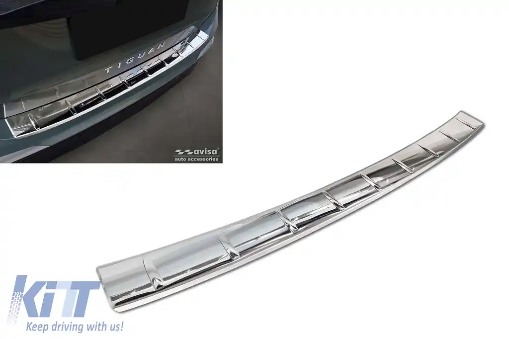 Protector pentru bara spate Avisa potrivit pentru Volkswagen Tiguan după 2024, crom