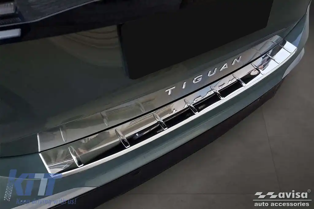 Protector pentru bara spate Avisa potrivit pentru Volkswagen Tiguan după 2024, crom-image-6211829