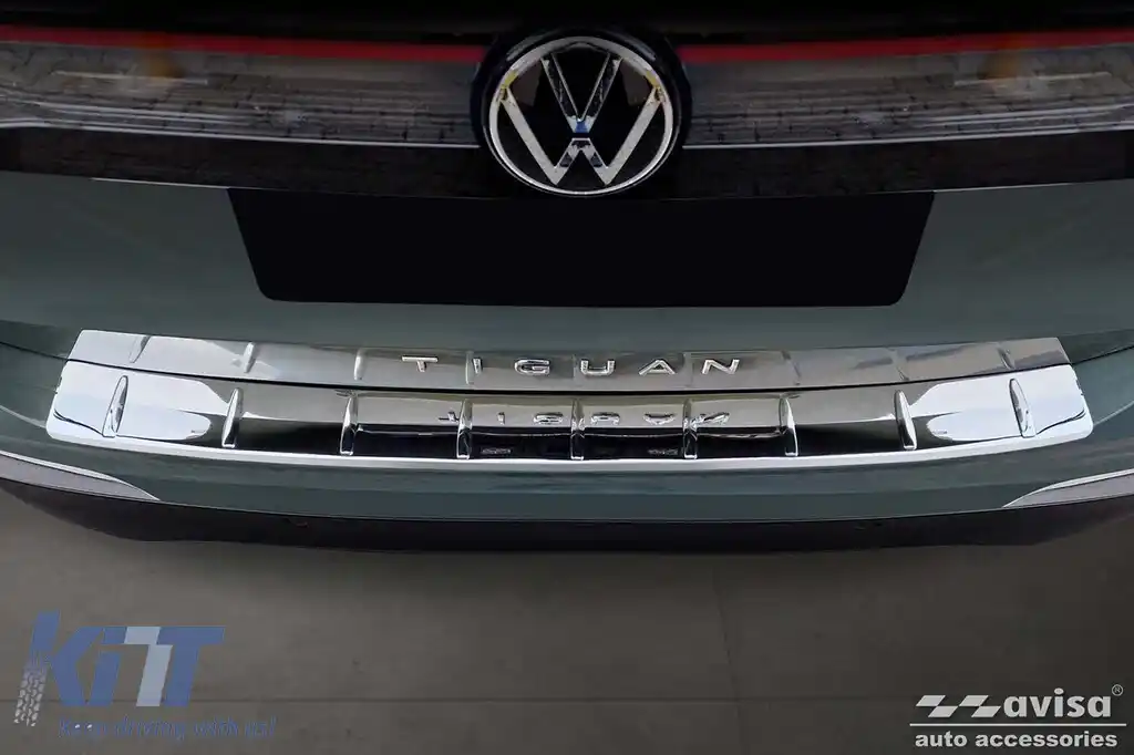 Protector pentru bara spate Avisa potrivit pentru Volkswagen Tiguan după 2024, crom-image-6211830