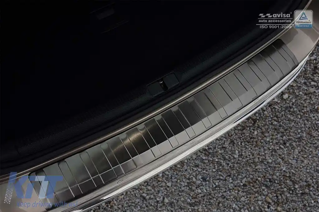 Protector pentru bara spate Avisa potrivit pentru Volkswagen Passat B7 2011-2014, lac negru-image-6211846
