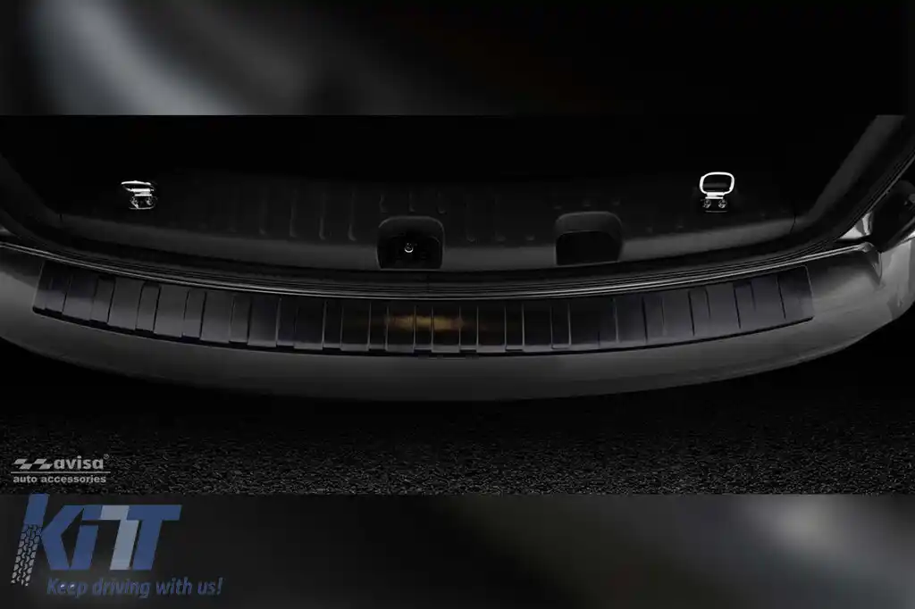 Protector pentru bara spate Avisa potrivit pentru Volkswagen Caddy 2003-2020, Caddy Maxi 2003-2015, după 2015, lac negru-image-6211949