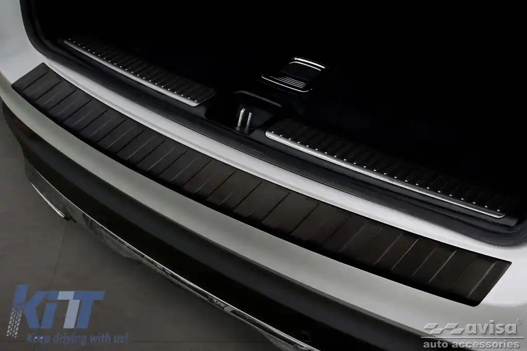 Protector pentru bara spate Avisa, potrivit pentru Mercedes GLC X253 5 uși, Hybrid 2015-2022, negru mat-image-6129676