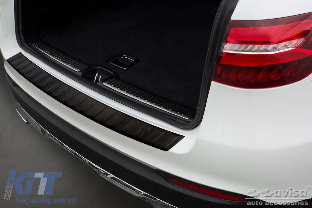 Protector pentru bara spate Avisa, potrivit pentru Mercedes GLC X253 5 uși, Hybrid 2015-2022, negru mat-image-6129678