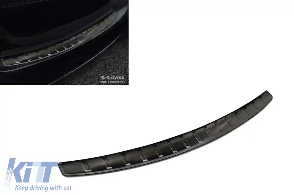 Protector pentru bara spate Avisa, potrivit pentru Mercedes C-Class W205, sedan AMG 2014-2019, după 2019, lac negru