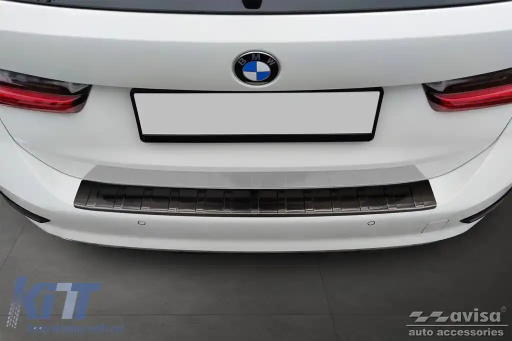 Protector pentru bara spate Avisa, potrivit pentru BMW Seria 3 G21 Touring 2018-2022, lac negru-image-6129758