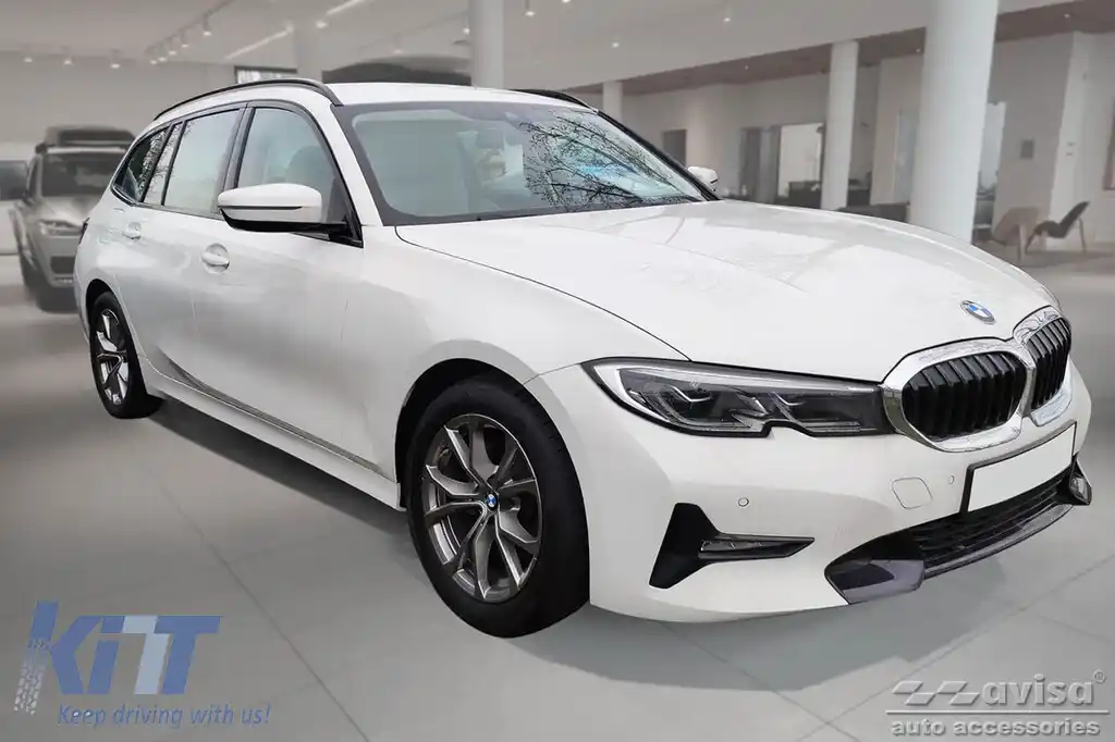 Protector pentru bara spate Avisa, potrivit pentru BMW Seria 3 G21 Touring 2018-2022, lac negru-image-6129763