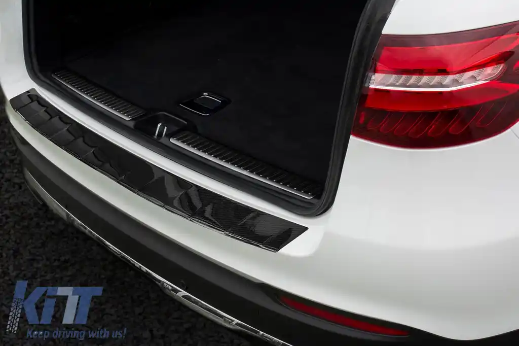 Protector pentru bara spate Avisa, potrivit pentru Mercedes GLC X253, GLC Hybrid 2015-2019, dupa 2019, carbon-image-6129785