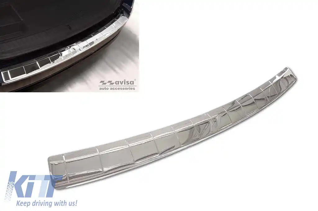 Protector pentru bara spate Avisa, potrivit pentru Skoda Octavia Combi după 2019, Octavia RS după 2020, crom
