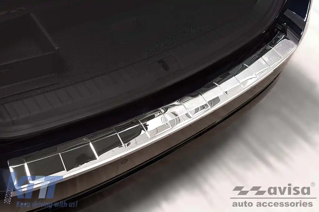 Protector pentru bara spate Avisa, potrivit pentru Skoda Octavia Combi după 2019, Octavia RS după 2020, crom-image-6211823