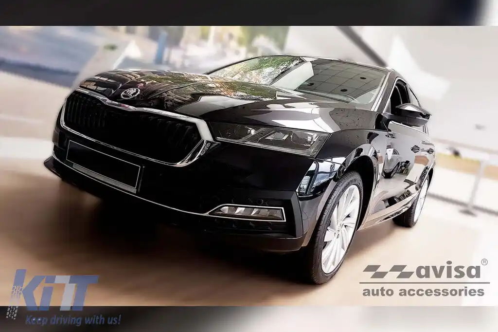 Protector pentru bara spate Avisa, potrivit pentru Skoda Octavia Combi după 2019, Octavia RS după 2020, crom-image-6211827