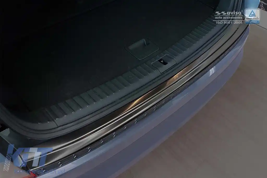 Protector pentru bara spate Avisa, potrivit pentru Skoda Kodiaq, Scout 2016-2021, după 2021, RS 2019-2021, după 2021, lac negru-image-6211881
