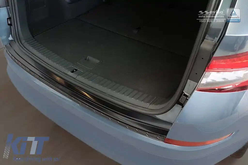 Protector pentru bara spate Avisa, potrivit pentru Skoda Kodiaq, Scout 2016-2021, după 2021, RS 2019-2021, după 2021, lac negru-image-6211882