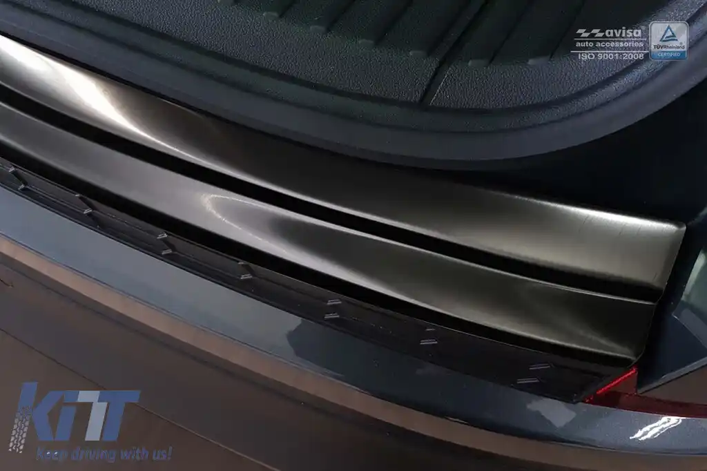 Protector pentru bara spate Avisa, potrivit pentru Skoda Kodiaq, Scout 2016-2021, după 2021, RS 2019-2021, după 2021, lac negru-image-6211883