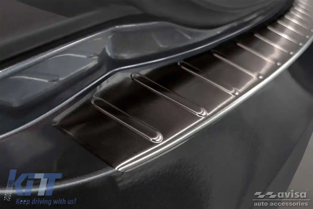 Protector pentru bara spate Avisa, potrivit pentru Tesla Model S Liftback 2012-2016, după 2016, lac negru-image-6211969