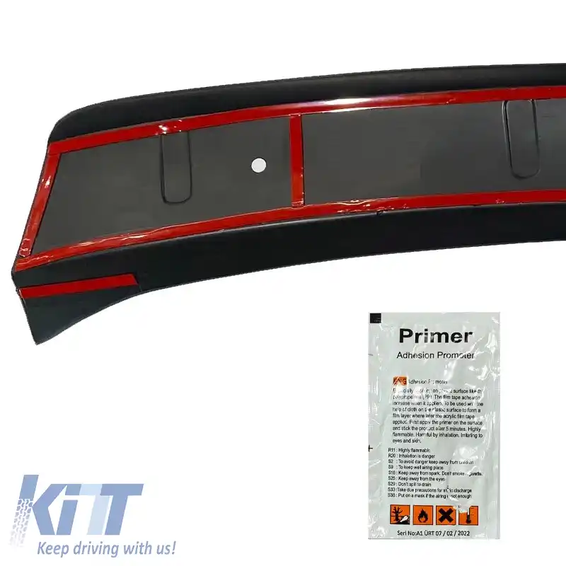 Protector pentru bara spate potrivit pentru BMW 3 F30 2011-2019 Sedan din plastic ABS negru-image-6305697