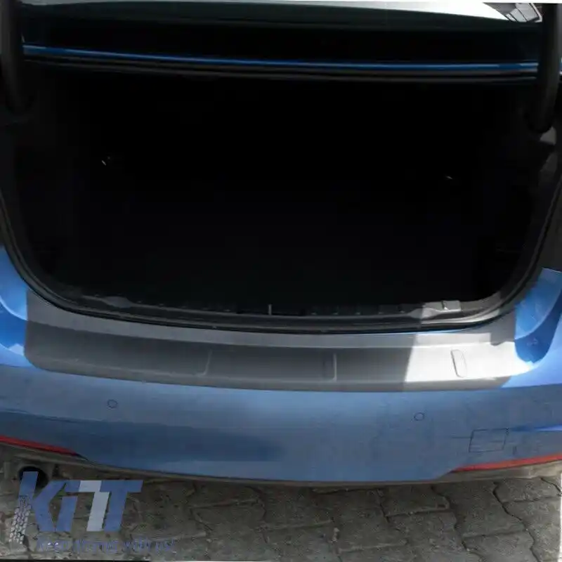 Protector pentru bara spate potrivit pentru BMW 3 F30 2011-2019 Sedan din plastic ABS negru-image-6305698