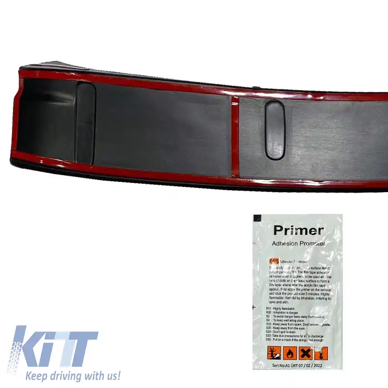 Protector pentru bara spate potrivit pentru Dacia Duster 2010-2017 din plastic ABS negru-image-6305723