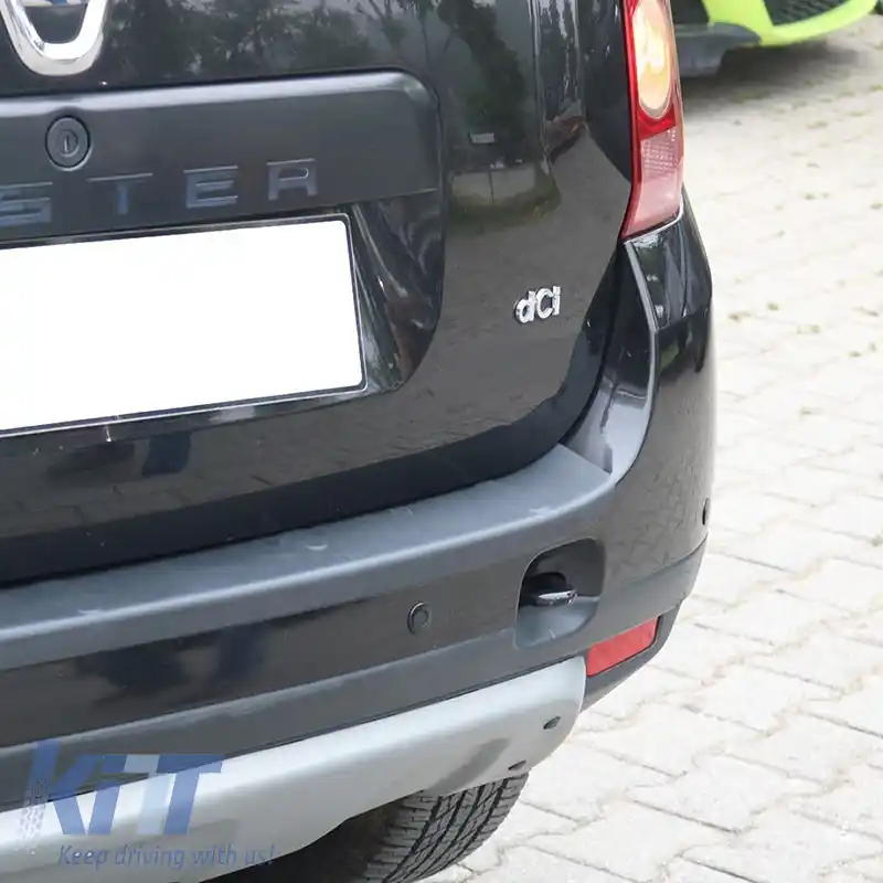 Protector pentru bara spate potrivit pentru Dacia Duster 2010-2017 din plastic ABS negru-image-6305724