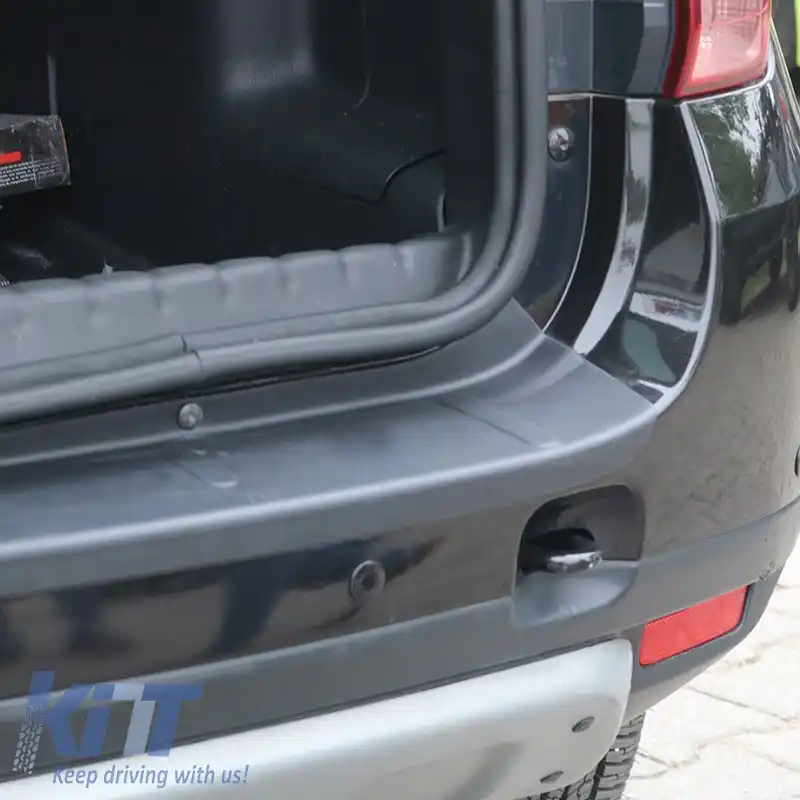 Protector pentru bara spate potrivit pentru Dacia Duster 2010-2017 din plastic ABS negru-image-6305729