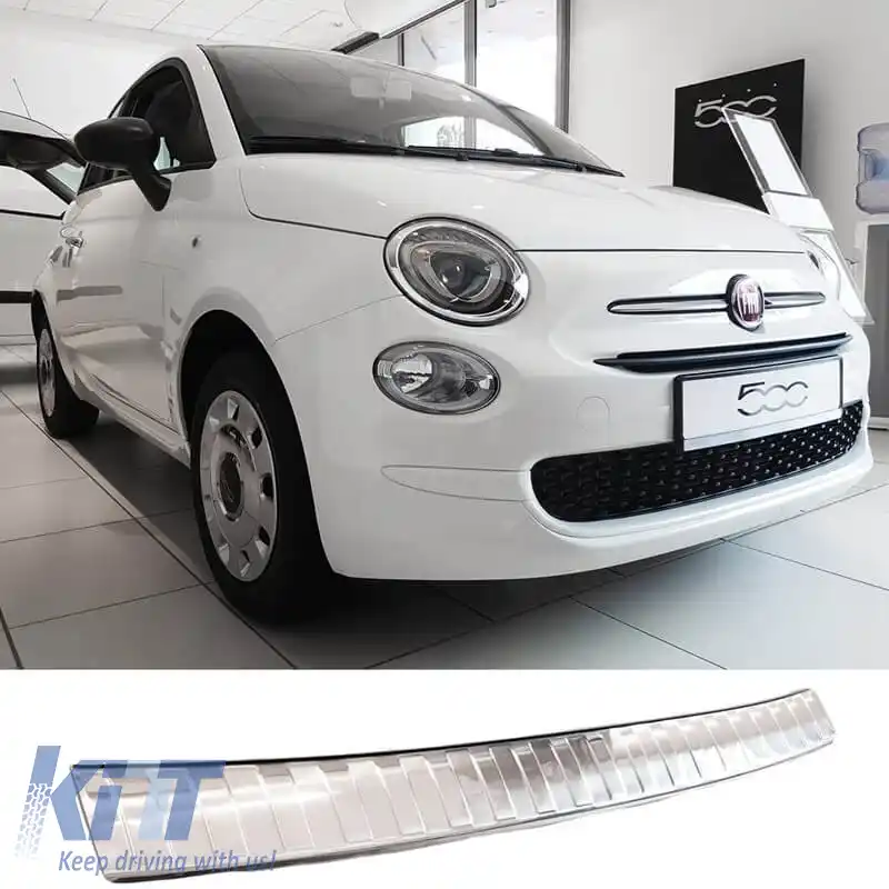 Protector pentru bara spate potrivit pentru Fiat 500 3d 15+ Oțel-image-6299056