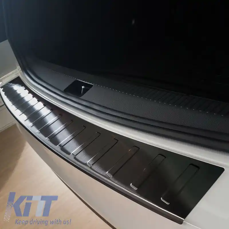 Protector pentru bara spate potrivit pentru Skoda Octavia III (3) 5E 13-20 Caravan Oțel Negru-image-6299031