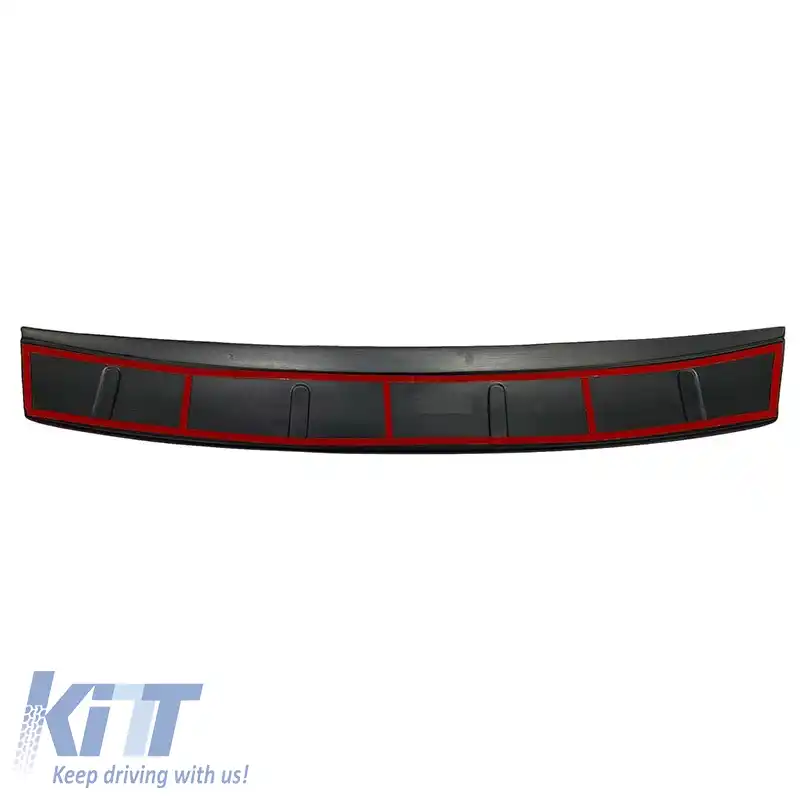 Protector pentru bara spate potrivit pentru Skoda Octavia III (3) 5E 13-20 Sedan din plastic ABS negru-image-6305707