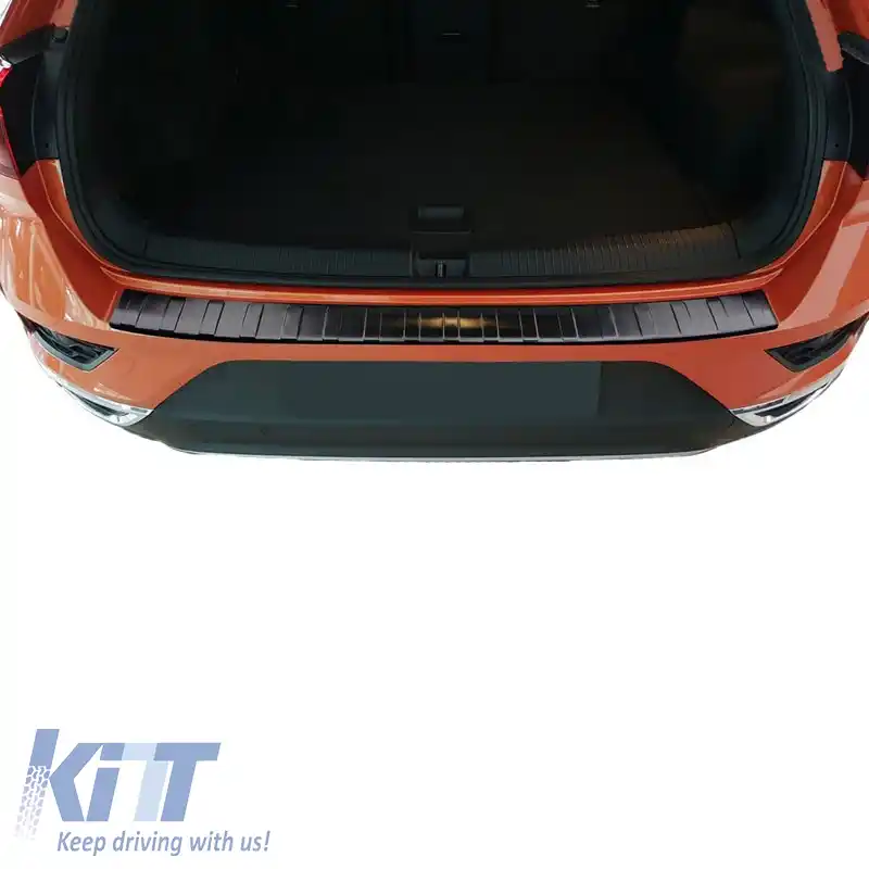 Protector pentru bara spate potrivit pentru VW T-Roc 17+ Oțel Negru-image-6298907