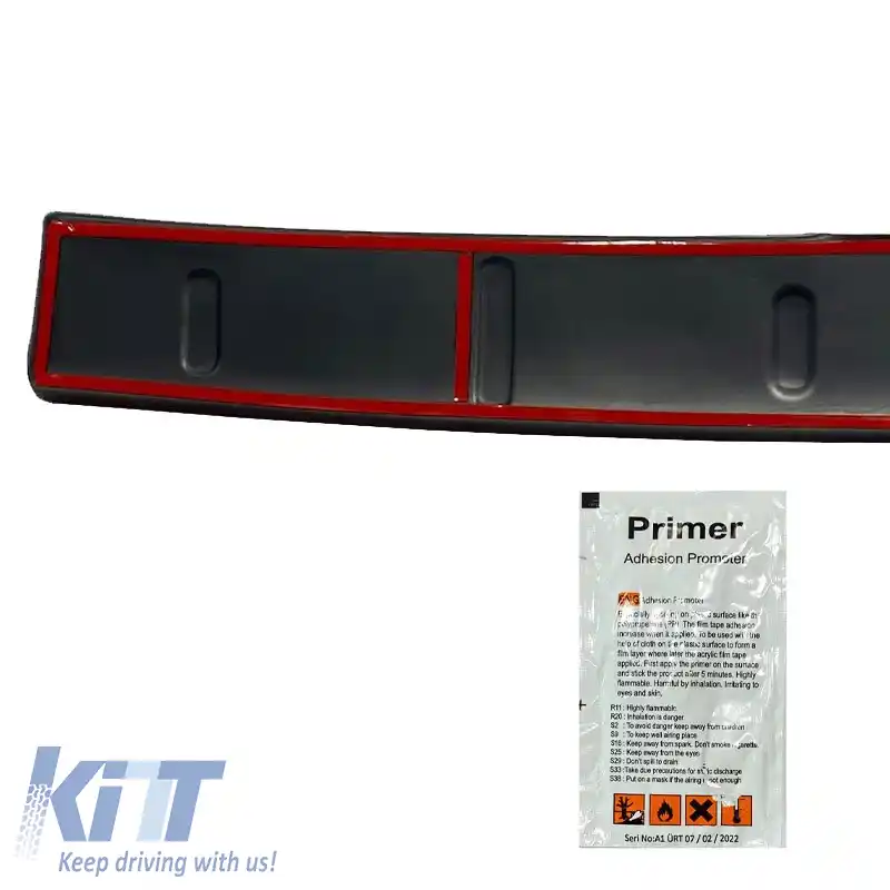 Protector pentru bara spate potrivit pentru VW Transporter T4 1995-2003 din plastic ABS negru-image-6305665