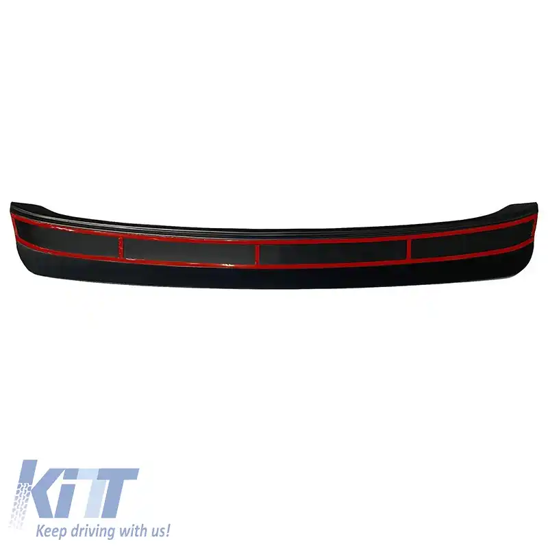 Protector pentru bara spate potrivit pentru VW Passat B8 2015+ Sedan din plastic ABS negru-image-6305674