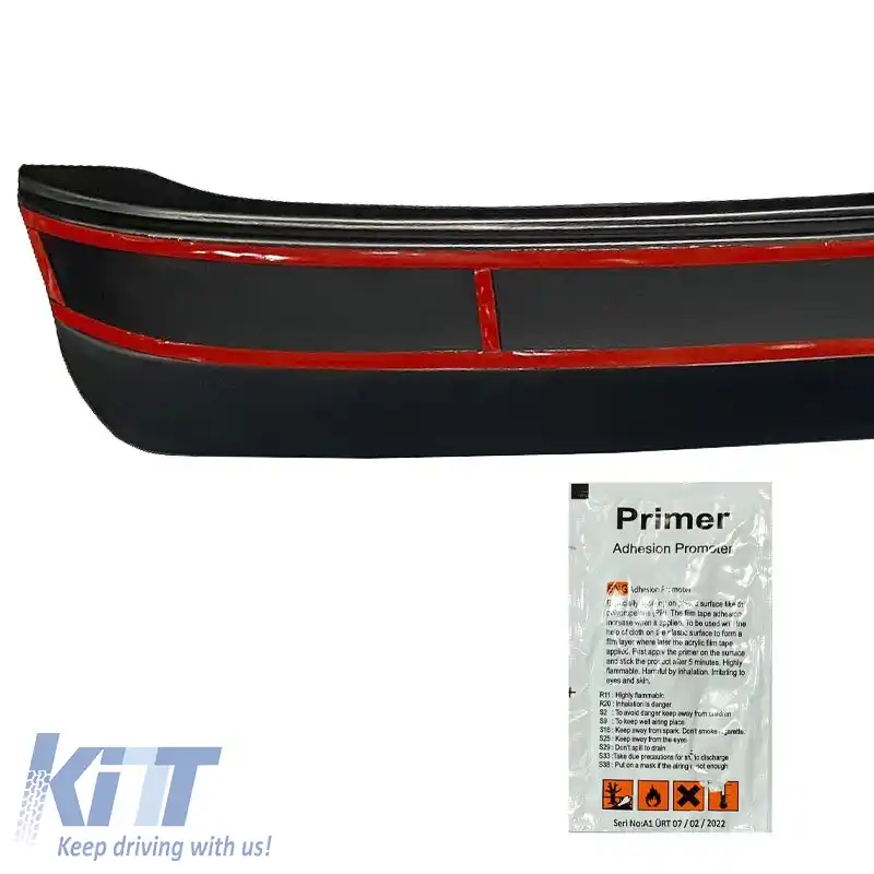 Protector pentru bara spate potrivit pentru VW Passat B8 2015+ Sedan din plastic ABS negru-image-6305675