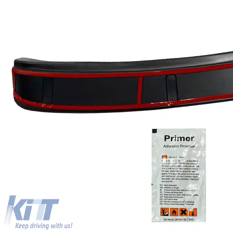 Protector pentru bara spate potrivit pentru VW Tiguan mk2 2015+ din plastic ABS negru-image-6305713