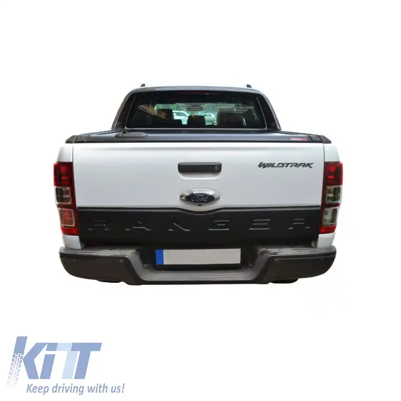 Protector pentru ușa din spate a camionetei, potrivit pentru Ford Ranger 2015+ din plastic ABS negru-image-6309380