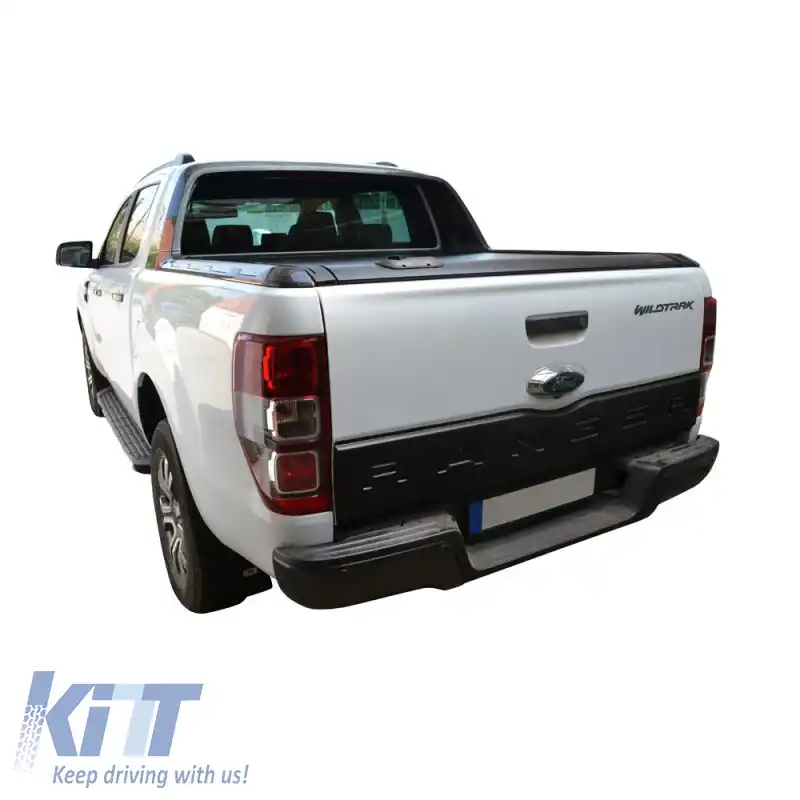 Protector pentru ușa din spate a camionetei, potrivit pentru Ford Ranger 2015+ din plastic ABS negru-image-6309381