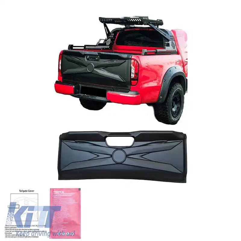 Protector pentru ușa din spate a camionului potrivit pentru Mercedes-Benz X-Class W470 2017+ Big din plastic ABS negru-image-6323317