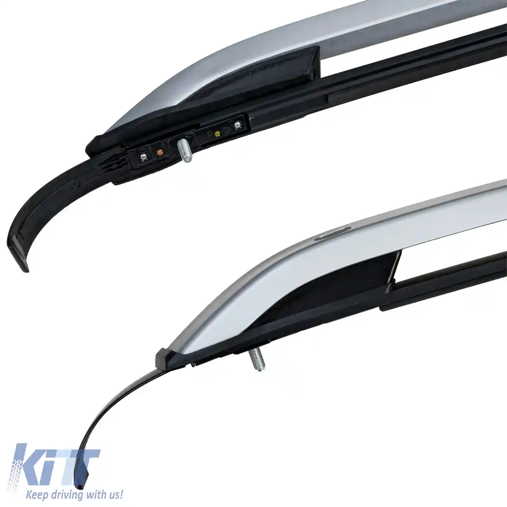 Raft de acoperiș din aluminiu, șină de acoperiș, argintie, potrivit pentru VW Amarok II din 2022-image-6327068