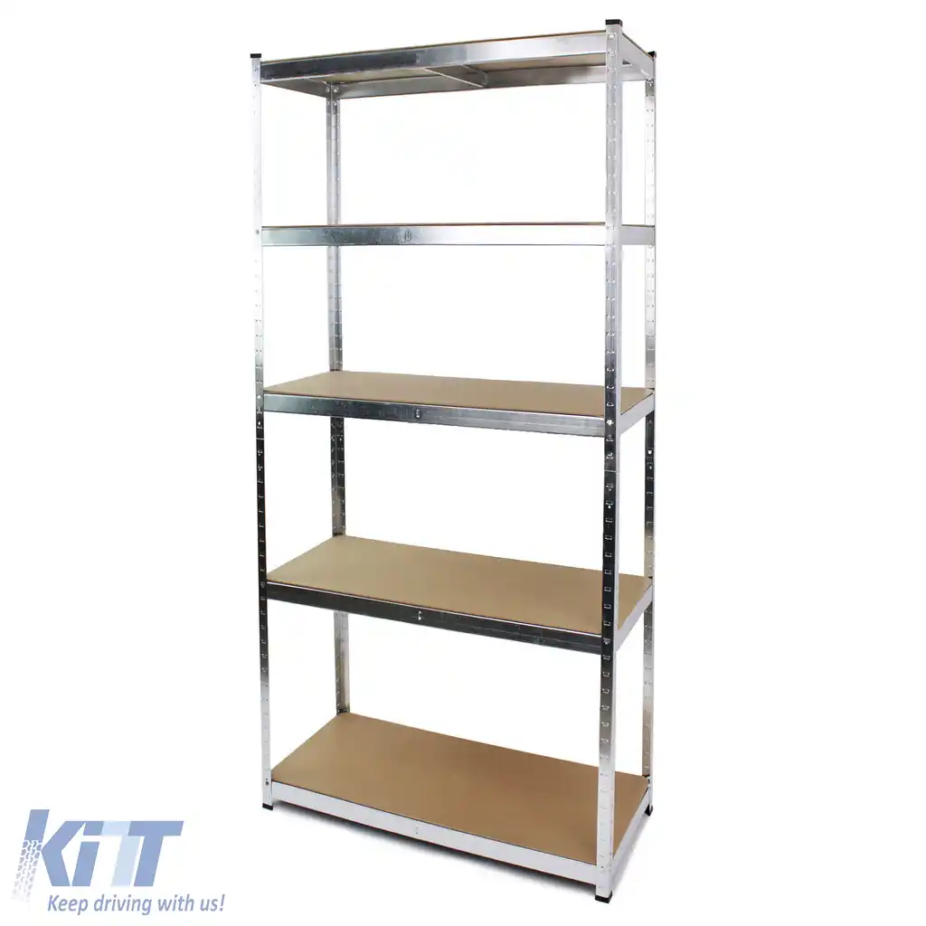 Raft de depozitare fără șuruburi pentru subsol, raft de atelier 1800x900x400mm, metal galvanizat