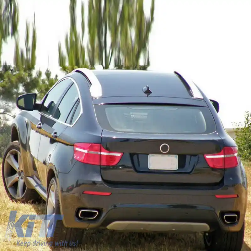Rafturi de acoperiș potrivite pentru BMW X6 E71 E72 (2008-2015) Argintii 2 Piese-image-6304696