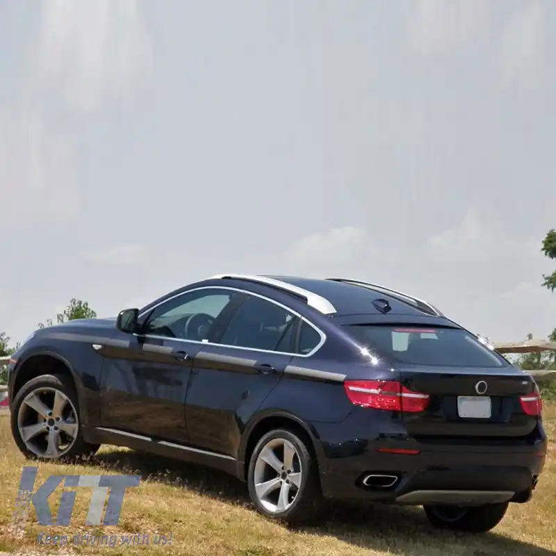 Rafturi de acoperiș potrivite pentru BMW X6 E71 E72 (2008-2015) Argintii 2 Piese-image-6304697
