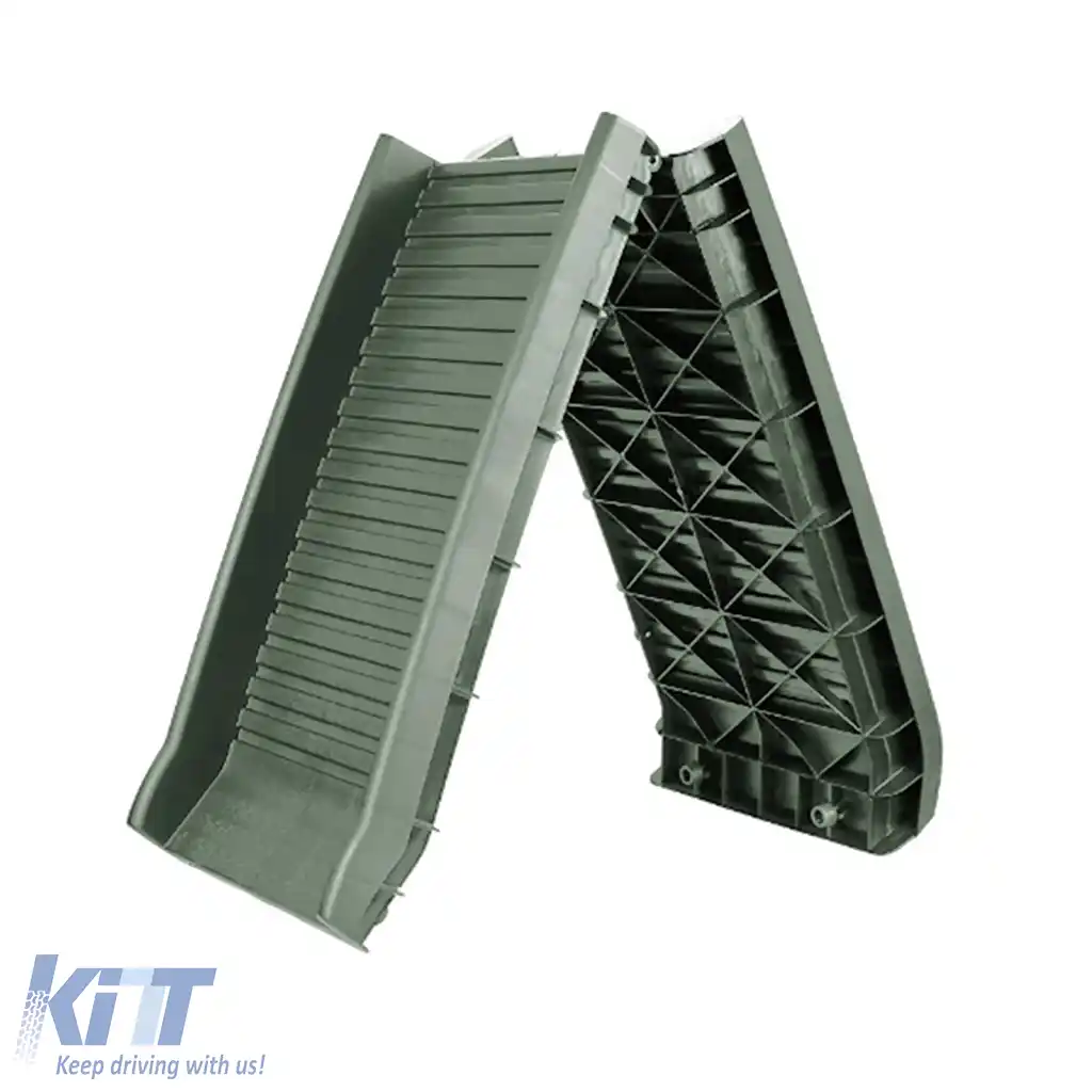 Rampă pentru câini auto, ajutor de acces, anti-alunecare, pliabilă, verde măsliniu, 155x40cm, până la 90Kg-image-6278567
