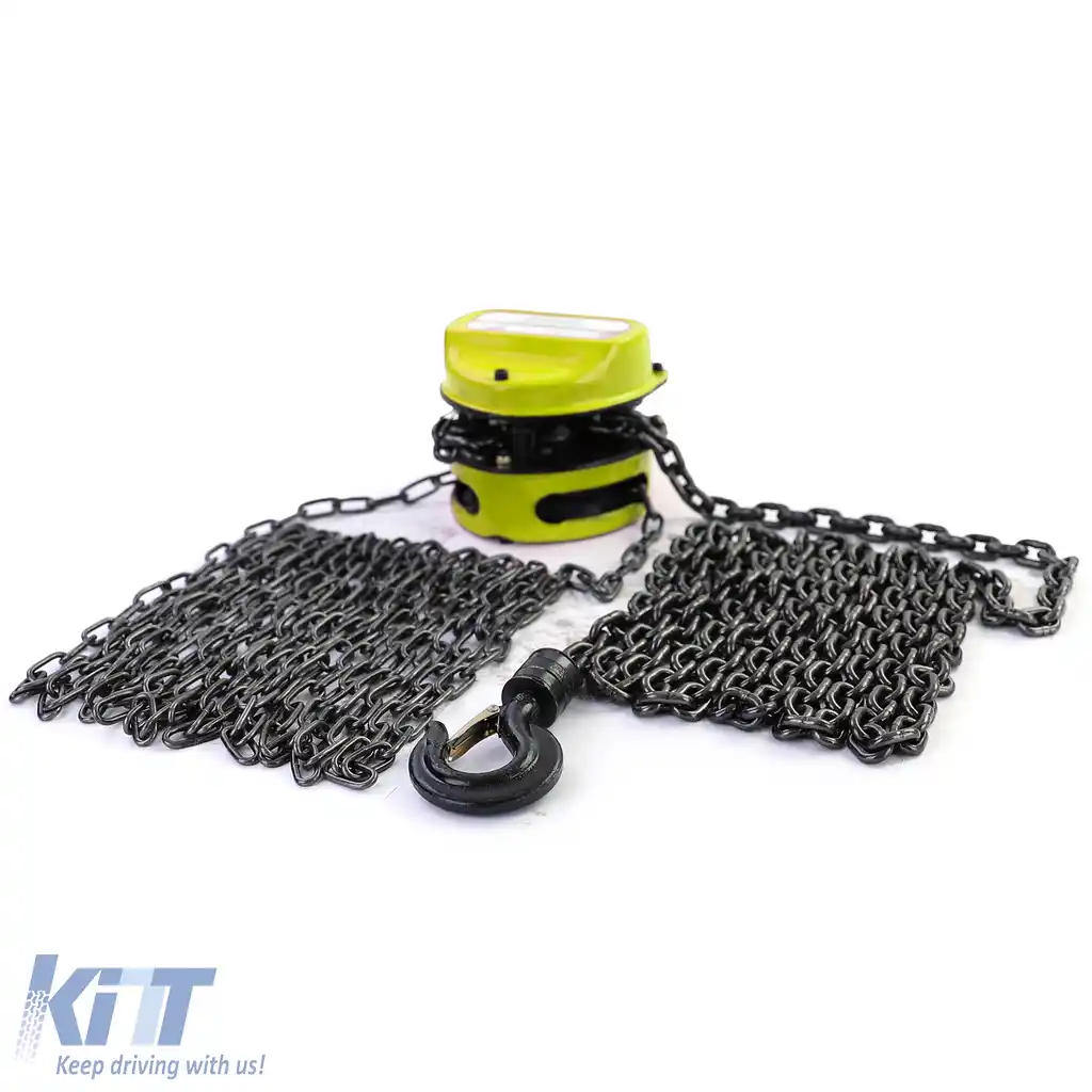 RAMROXX Cârlig de Atelier Profesional cu Pulley 4M până la 1T 1000kg Galben-image-6194944